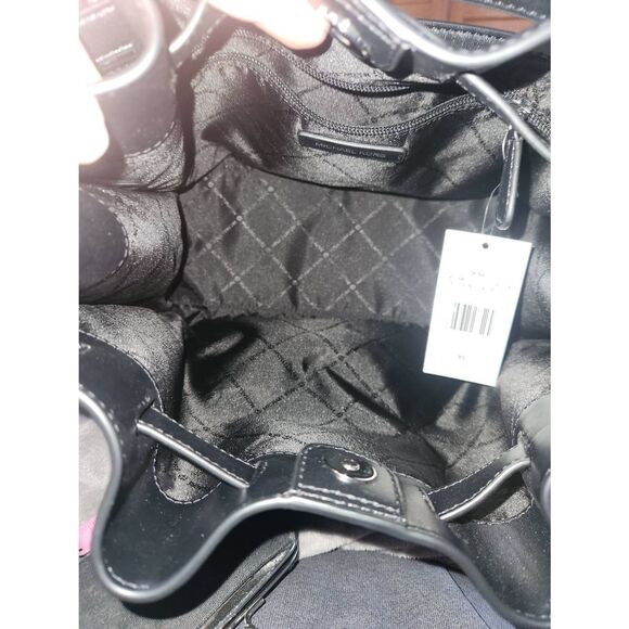 NWT Michael Kors Black Mina Large Silver Chain Shoulder Bag - Picture 8 of 8